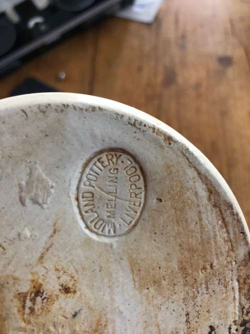 Antique Stoneware Whisky Jug Cruiskeen Lawn Mitchell's Old Irish Whisky Belfast